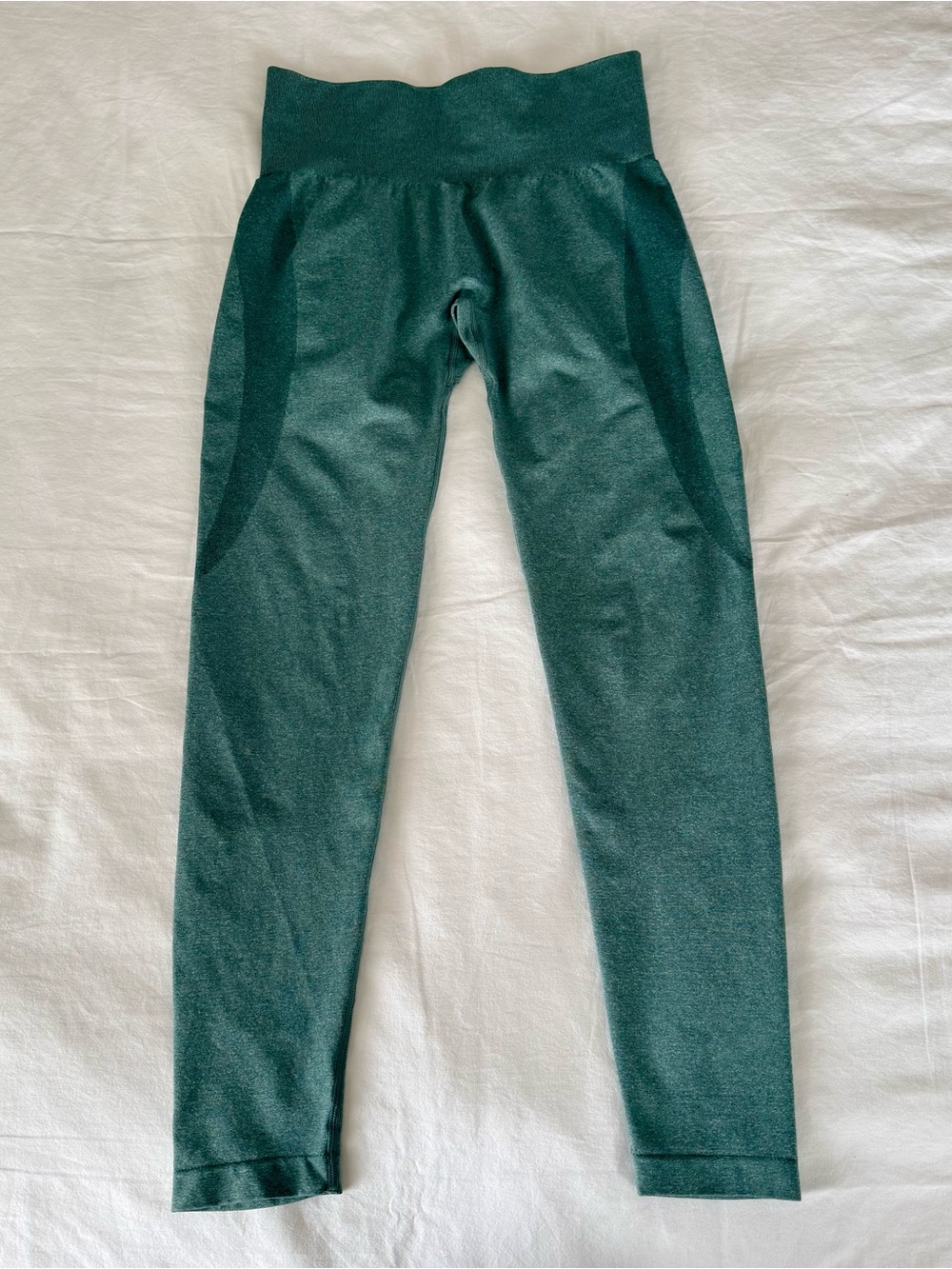 NVGTN Contour Seamless Leggings Teal Green Heather High Rise Size M